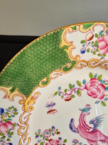 Minton Green Cockatrice 6.25" Bread & Butter – Bone China England 1912-1950 - Picture 2 of 10