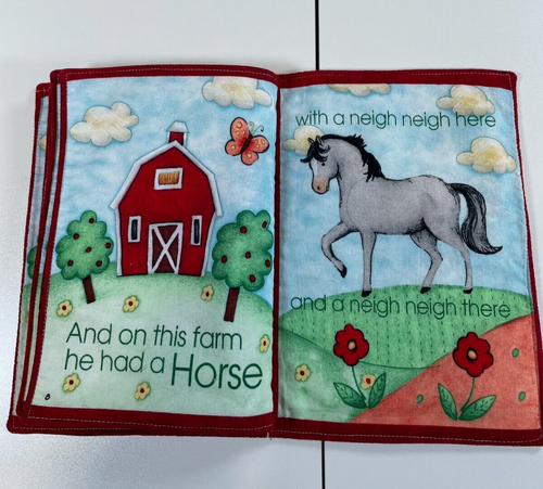 Handmade Farm Baby Cloth Book "Old MacDonald" - Picture 6 of 10