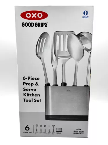 OXO Good Grips Stainless Steel Prep & Serve Kitchen Tool 6pc Set - NEW
