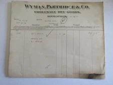 1921 Wyman, Partridge & Co Minneapolis Invoice/Bill Rystad Bros Rembrandt, IA