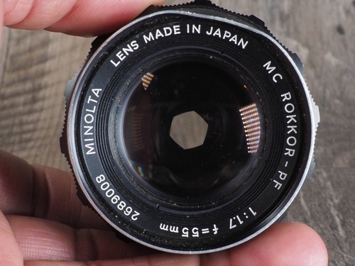 Minolta MC Rokkor-PF 55mm f/1.7 f1.7 Prime Lens – Japan Manual Focus MF READ - Picture 7 of 8