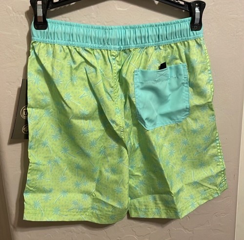 Boys 9/10 Palm Tree Swim Trunks 24” Waist Pockets No Lining Medium Orig $16 - Picture 3 of 5