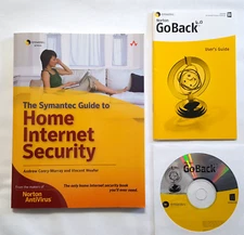 Symantec (Norton)  Home Internet Security Book & GoBack 4.0   New FREE SHIPPING