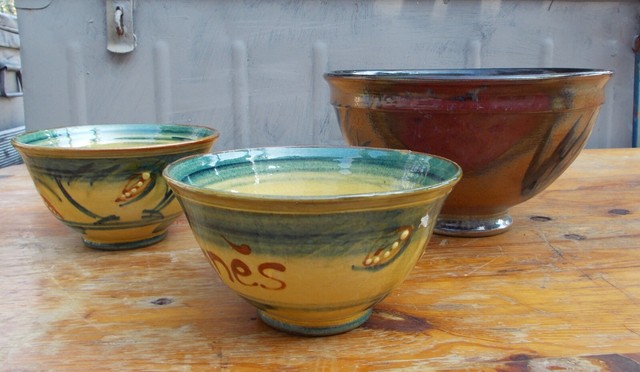 3 Pottery Corsica Salad Bowl Bowls Terra E Focu Filitosa- 3 Pottery Corsica Salad Bowl Bowls Terra E Focu Filitosa-