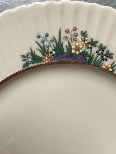Vintage Lenox Rutledge 8-1/2" Salad Plates P-303 Discontinued Jeweled Set of 6 - Picture 9 of 11