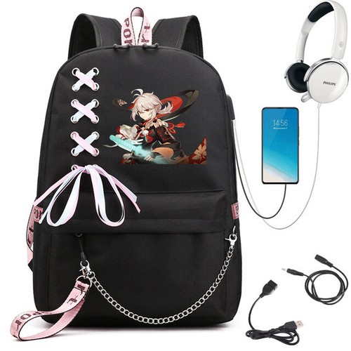Mochila Genshin Impact Mochila Estudiante Bolso Escolar Mujer Niña Viaje Exterior Bolso - Imagen 26 de 46