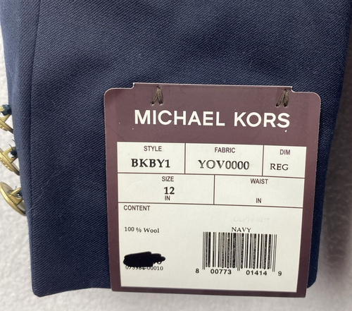 Michael Kors Boys Wool Suit Jacket 12 R Navy Blue Sport Coat NEW - Picture 3 of 9