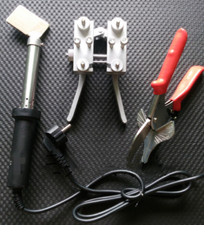 110v PU Round Belt Welding Machine Welding Clamp + Scissor + Soldering Iron