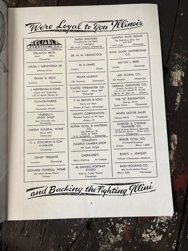 1948 Univ Illinois Illini Football Program Vs Kansas State Memorial Staid Sep 25 - Picture 4 of 7