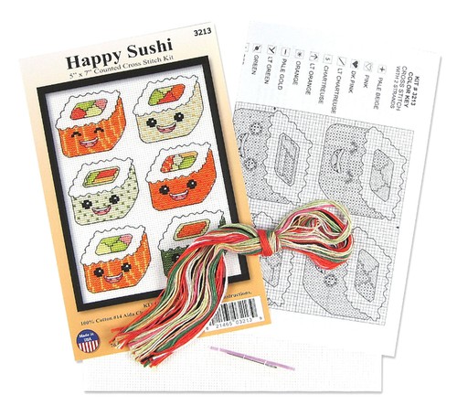 Kit de punto de cruz contado ~ Design Works Happy Sushi #DW3213 ¡OFERTA! - Imagen 4 de 6
