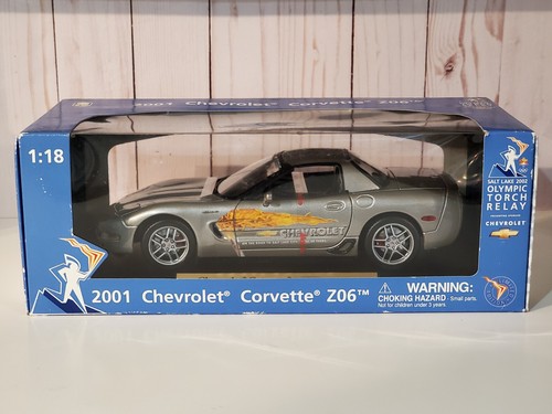 Maisto 2001 Chevy Corvette Z06 2002 Salt Lake City Olympic 1:18 Diecast Car - Picture 1 of 5