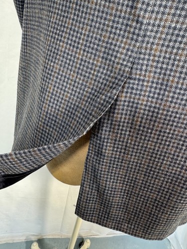 Burberry London Grey Houndstooth Silk Wool Blend Sport Coat Jacket Blazer Sz 46R - Picture 9 of 21