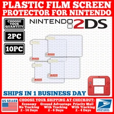 Film Plastic Screen Protector For Nintendo 2DS - Original 2DS Model Console
