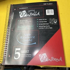 Top Flight Wired Personal Wirebound Notebook, 160 Sheets, College Rule, 11x87/8