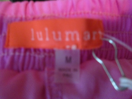 Lulumari women's sz M Pink Embroidered Shorts Fully Lined Elastic Waist NWT $35 - Picture 6 of 7