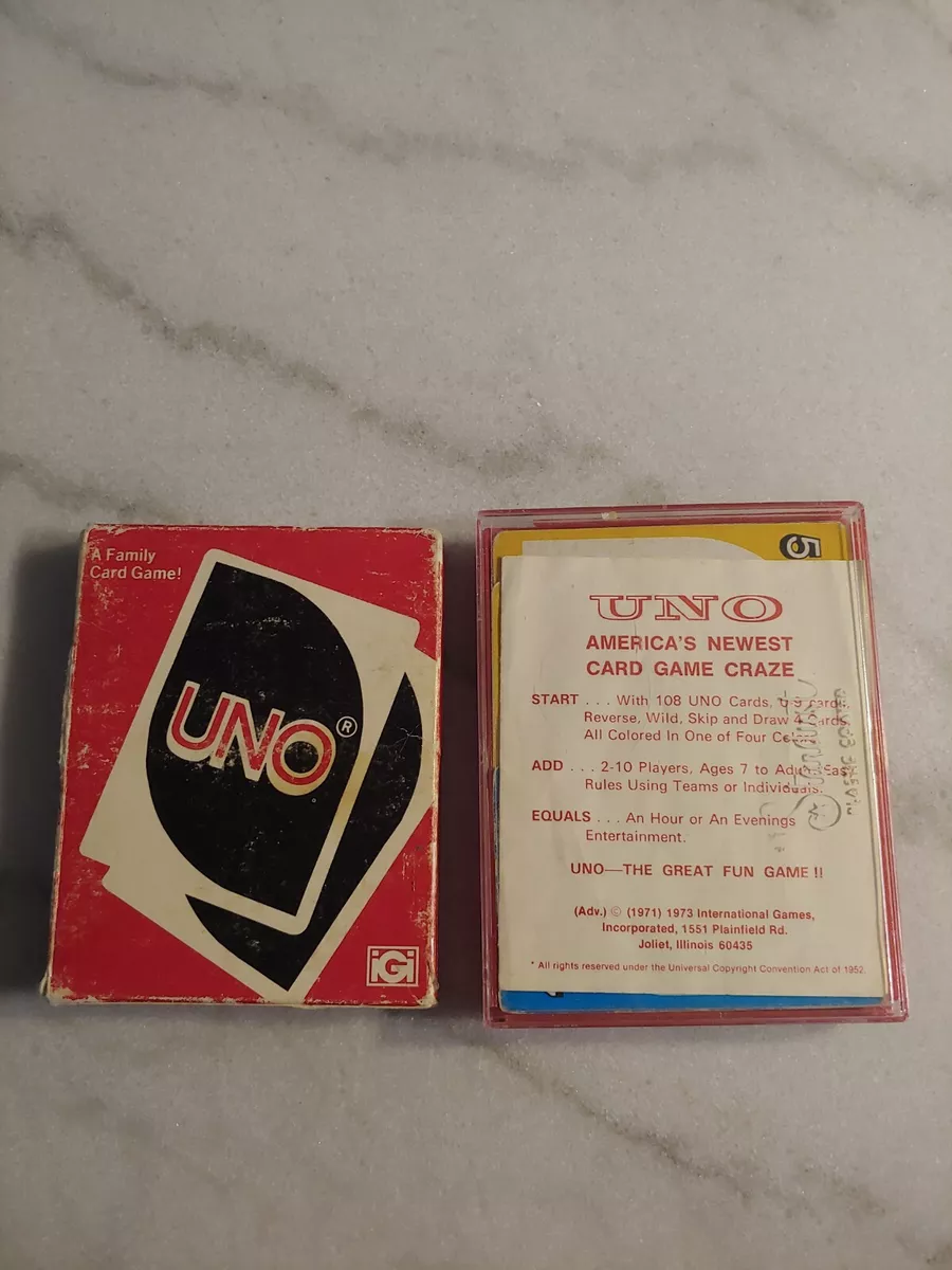 UNO Card Game with Original Box & Instructions COMPLETE 2 Sets of VTG*  1973+1979