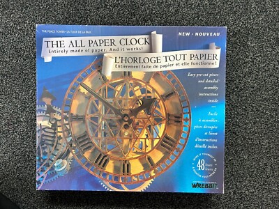 Wrebbit The All Paper Clock - ''The Peace Tower'' 3D Model Kit - 1993 - Neu