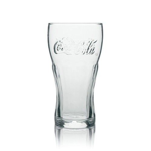 6 vasos de refresco Coca Cola contorno 0,3 l vasos de coca cola relieve grabado onda calibrada - Imagen 2 de 3