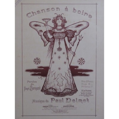 DELMET Paul Chanson à boire Chant Piano 1896