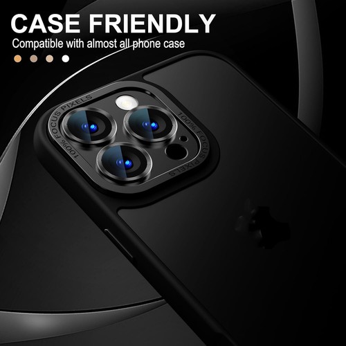 For iPhone 16 Pro Max/ 16 Pro Tempered Glass Metal Camera Lens Protector Cover - Picture 6 of 35