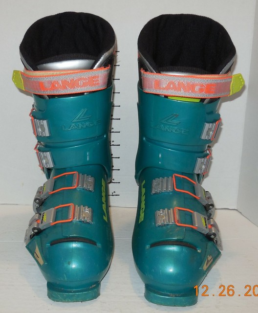 Vintage Lange X9 Ski Boots Size Men's 9 Women's 10 Teal Neon Yellow