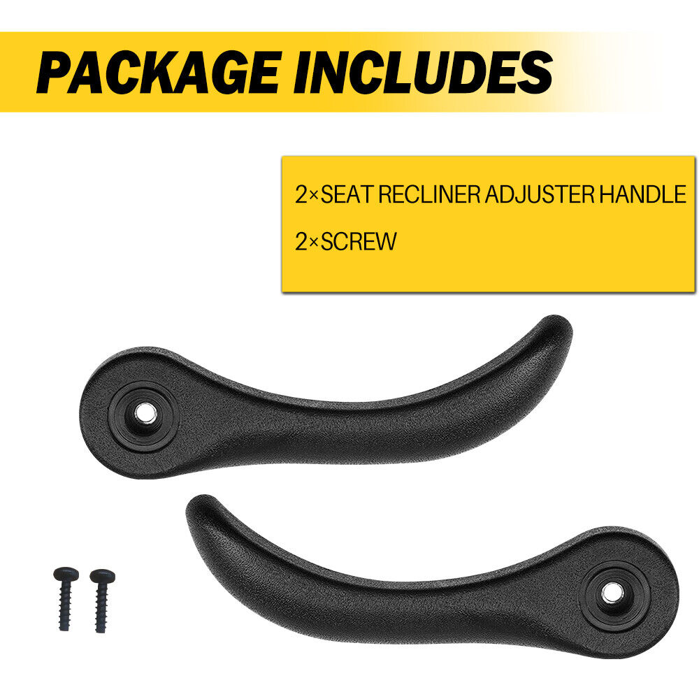 Seat Adjuster Release Handle LH Driver Side & RH Right Passenger Side Front Seat Recliner Adjustment Handle For Colorado GMC Canyon SSR Hummer H3 12473018 89039102 (Black