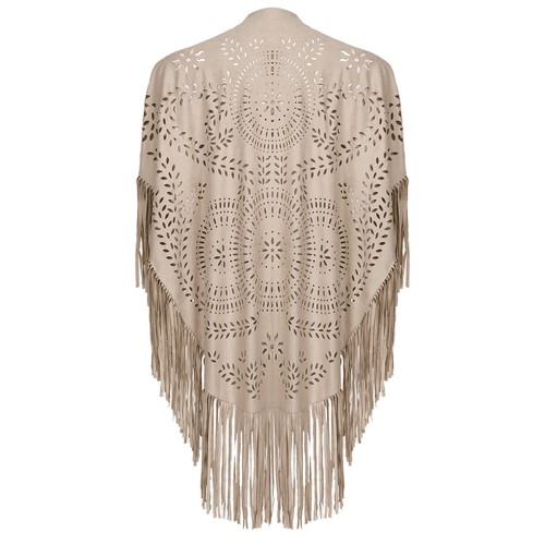 Damen Cape Badeanzug Schal Western Umhang asymmetrisch Clubwear lose Überzieher - Bild 19 von 149