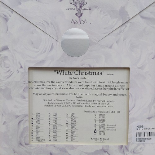 Mirabilia Blanco Navidad Cuentas Punto de Cruz Gráfico y Paquete de Adornos MD90 - Imagen 17 de 22