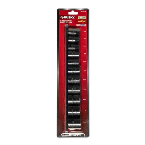 Husky 1/2 in. Drive Standard SAE 6-Point Impact Socket Set (11-Piece) - Picture 4 of 8
