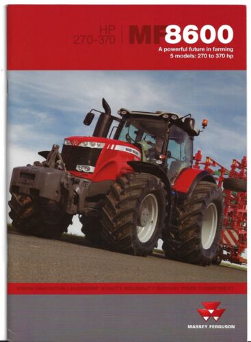 Massey Ferguson MF 8600 Series 270-370 HP Tractors 2011 UK Market Sales Brochure - Picture 1 of 1