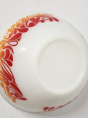 Vintage Pyrex Paisley red and orange bowl Australian Made 20cm 8" Agee - 第 5/8 張圖片