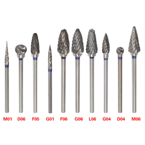 10 stk Dentallabor Hartmetallfräser Für Dental Lab Micromotor Handstück 2.35mm - Bild 5 von 7