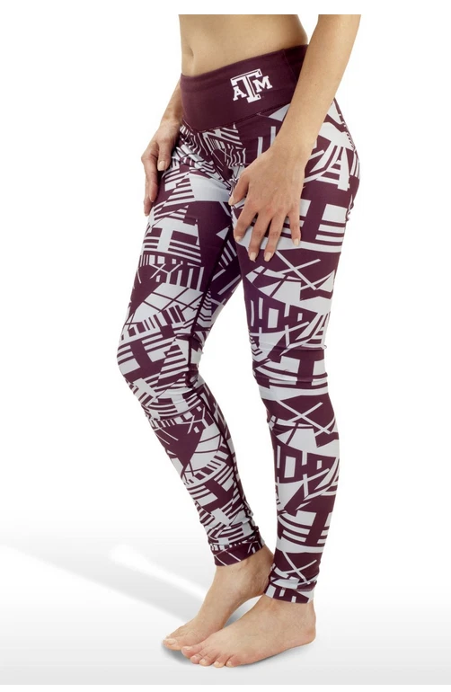 NCAA Women's Texas A&M Aggies Geometric Print Leggings