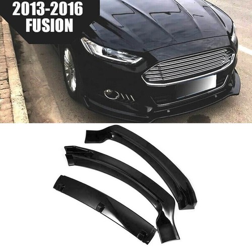 For 2013-2016 Ford Fusion Front Bumper Lip Splitter Spoiler wing Gloss Black - Picture 1 of 4