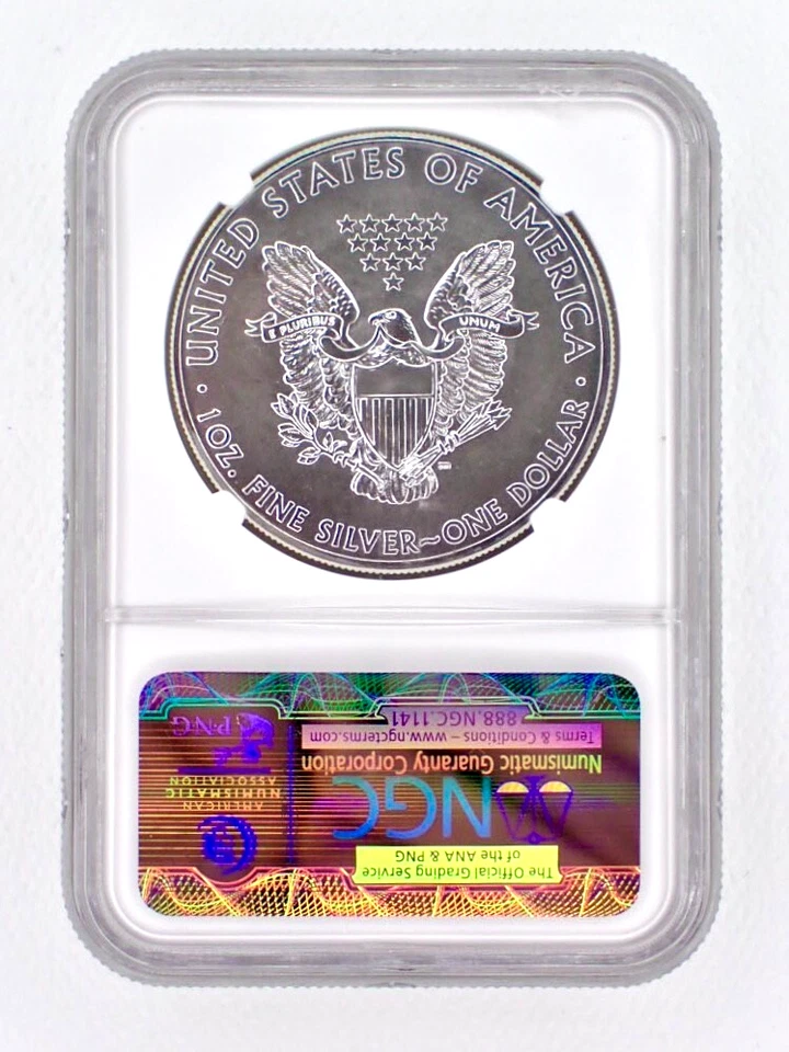 2014 USA 1 oz American Silver Eagle NGC MS69 West Point Mint First Releases - Image 2 of 4