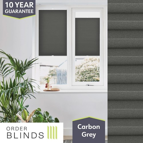 No Drill Pleated Honeycomb Blinds - Perfect Fit Daylight Thermal Blind for UPVC - Picture 11 of 16