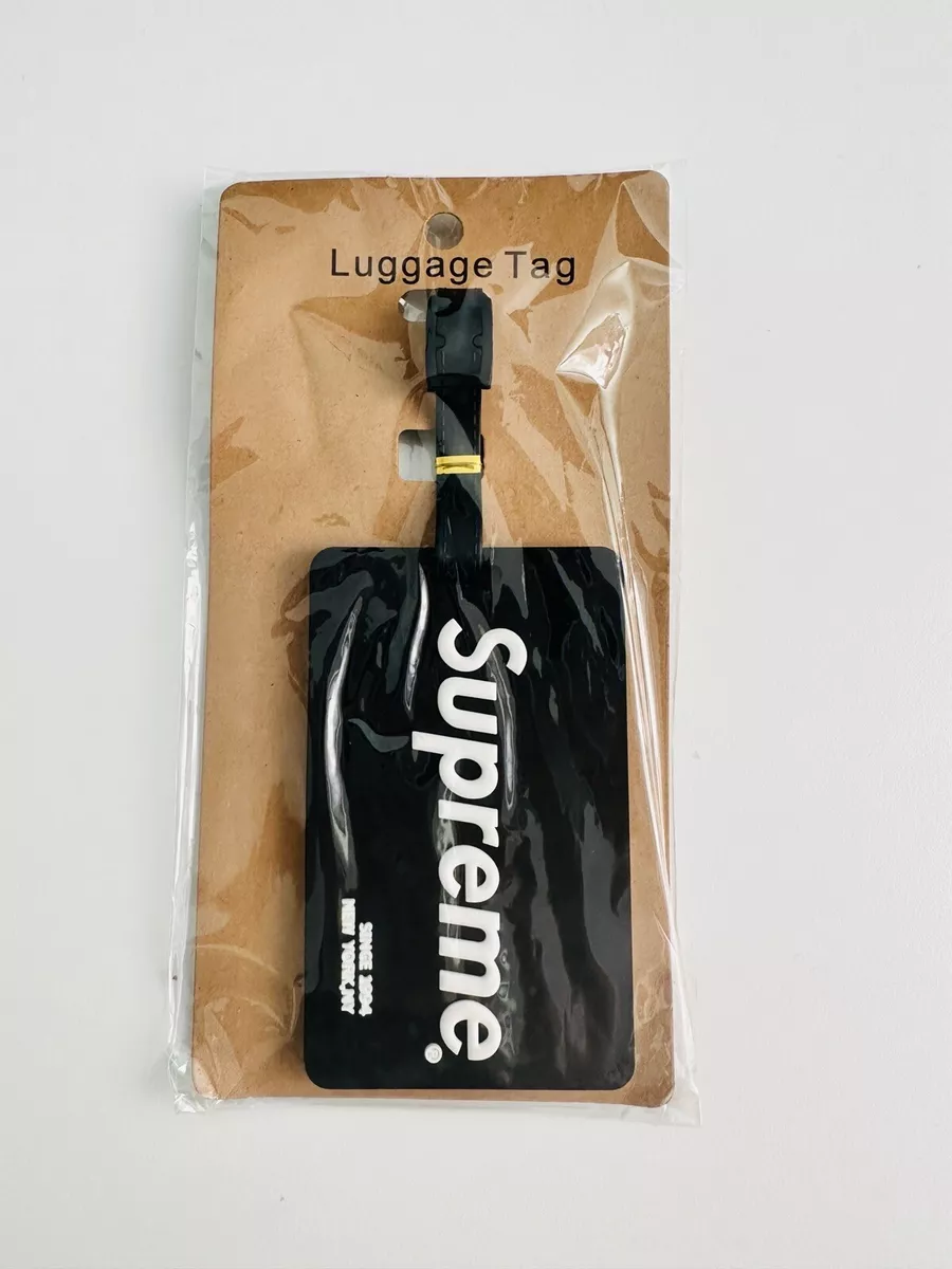 Supreme Black Box Logo Card Holder Travel Trip ID Case Bag Luggage Tag