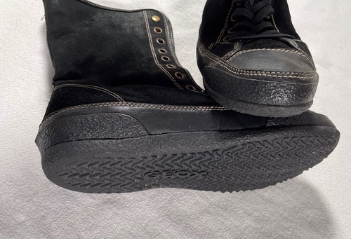 Geox scarpa uomo donna tg 41 42 nera pelle lacci alti foderati sneaker - Foto 11 di 11