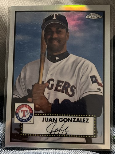 Juan Gonzalez 2021 Topps Chrome Platinum Anniversary - Refractor #546 - Picture 2 of 3