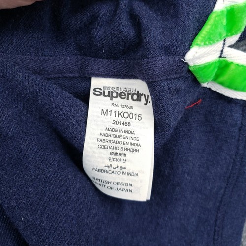 VINTAGE Superdry Shirt Mens M Medium Blue The Classic Polo Pique Collared Cotton - Picture 11 of 17