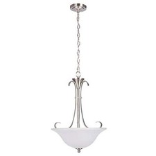 Hampton Bay 19710-000 Santa Rita 2-Light Brushed Nickel Inverted Pendant