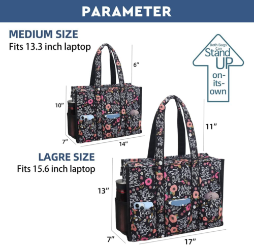Bolsas de Enfermera para Trabajo Bolsa de Enfermería Múltiples Bolsillos Impermeable Organizador Cremallera Superior C - Imagen 3 de 12