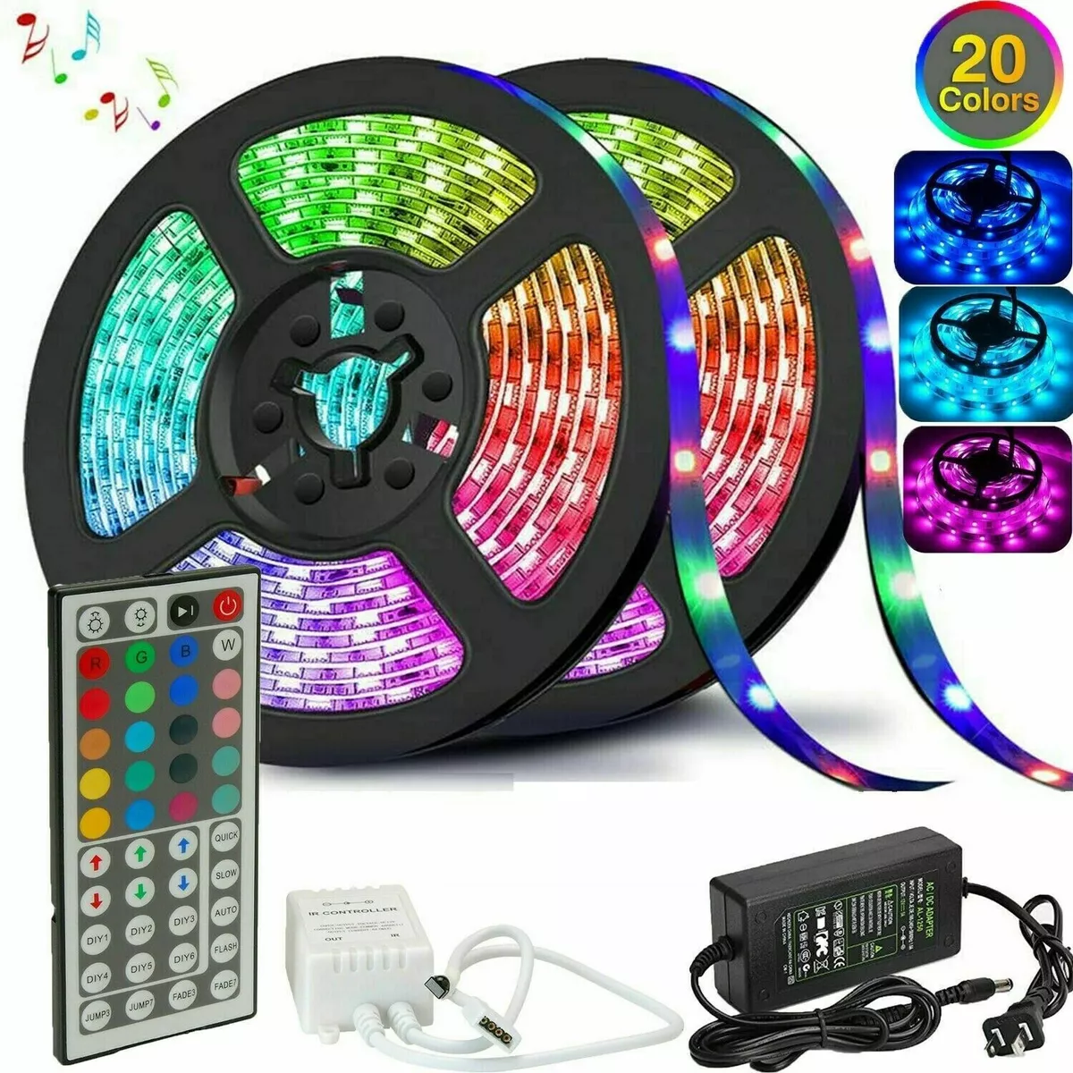 Led strip lights 32.8 ft 10m 600leds non waterproof flexible deals