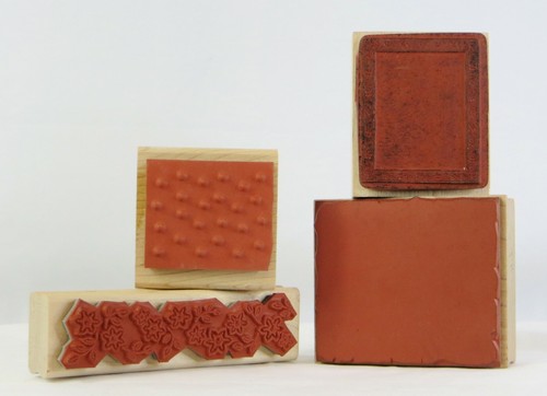 Stampin' Up! Lote de estampillas de bloque de madera con marco de vid de flor borde lunares - Imagen 2 de 5