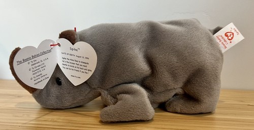 Spike the Rhino Beanie Baby RAR mit VIELEN ETIKETTFEHLERN - Bild 4 von 4