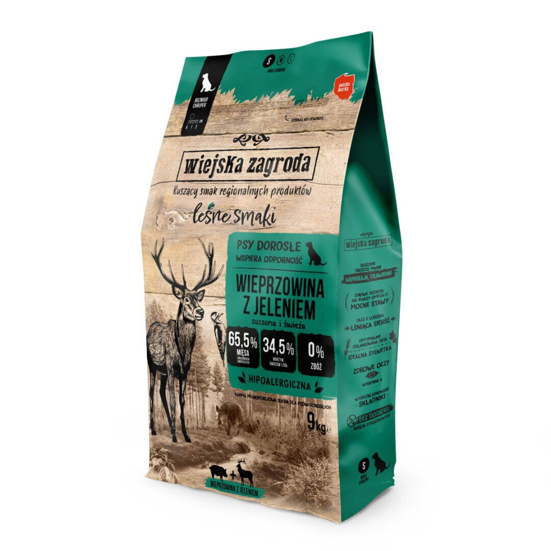 COUNTRY BAUERNHOF SCHWEIN MIT HIRSCH HUNDEFUTTER KLEINE CRUNCHES S 9kg