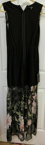 Guess Nadira Sheer-Hem Gathered Maxi Dress Small NWT - Picture 7 of 11