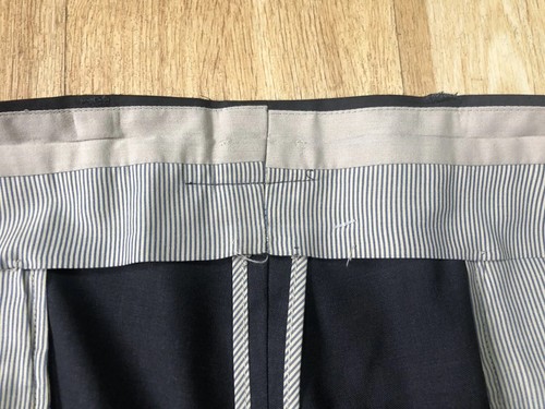 Vintage Hermes Paris Trousers XL Pants Wool Waist 42 Approx Leg 32 Approx - Picture 14 of 22