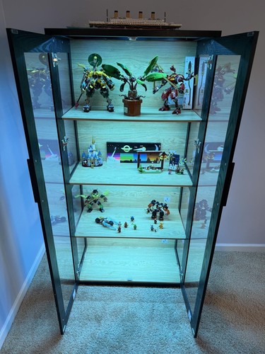 Minifigures Display Case 4 Tier LED Motion Sensor Figure Diecast Car Toy Cabinet - Picture 14 of 21