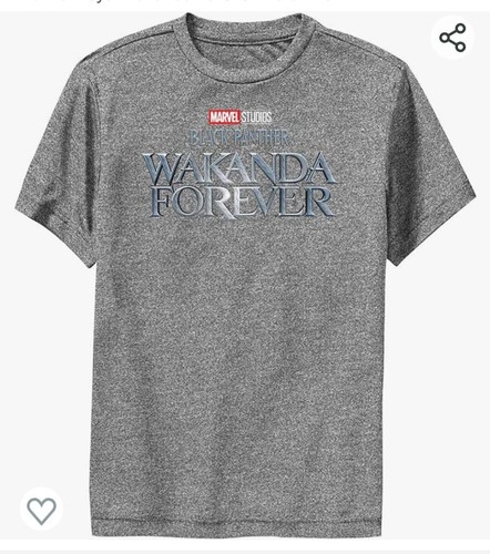 Marvel Black Panther Wakanda Forever T-Shirt Kids Youth Large Gray (B3) - Picture 1 of 5